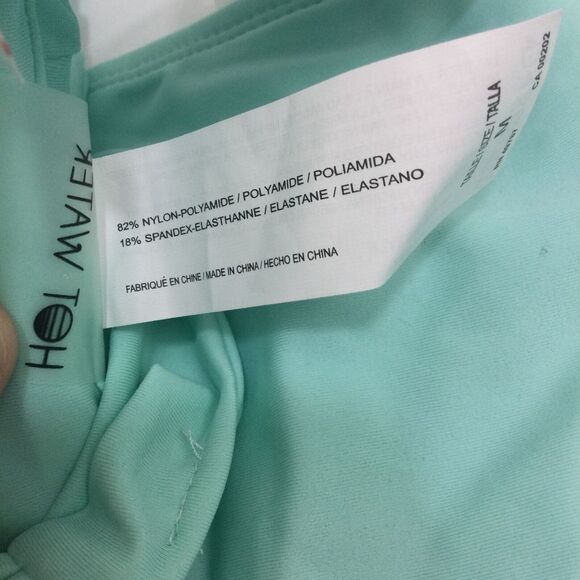 Hot Water Two Piece Strapless Tie Back Bikini Swimsuit Swimwear Aqua Size M NWT - Picture 6 of 7